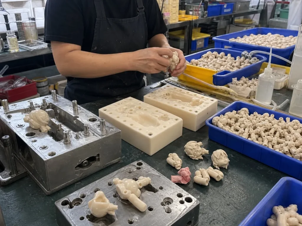 Custom figure mold making and PVC resin forming process