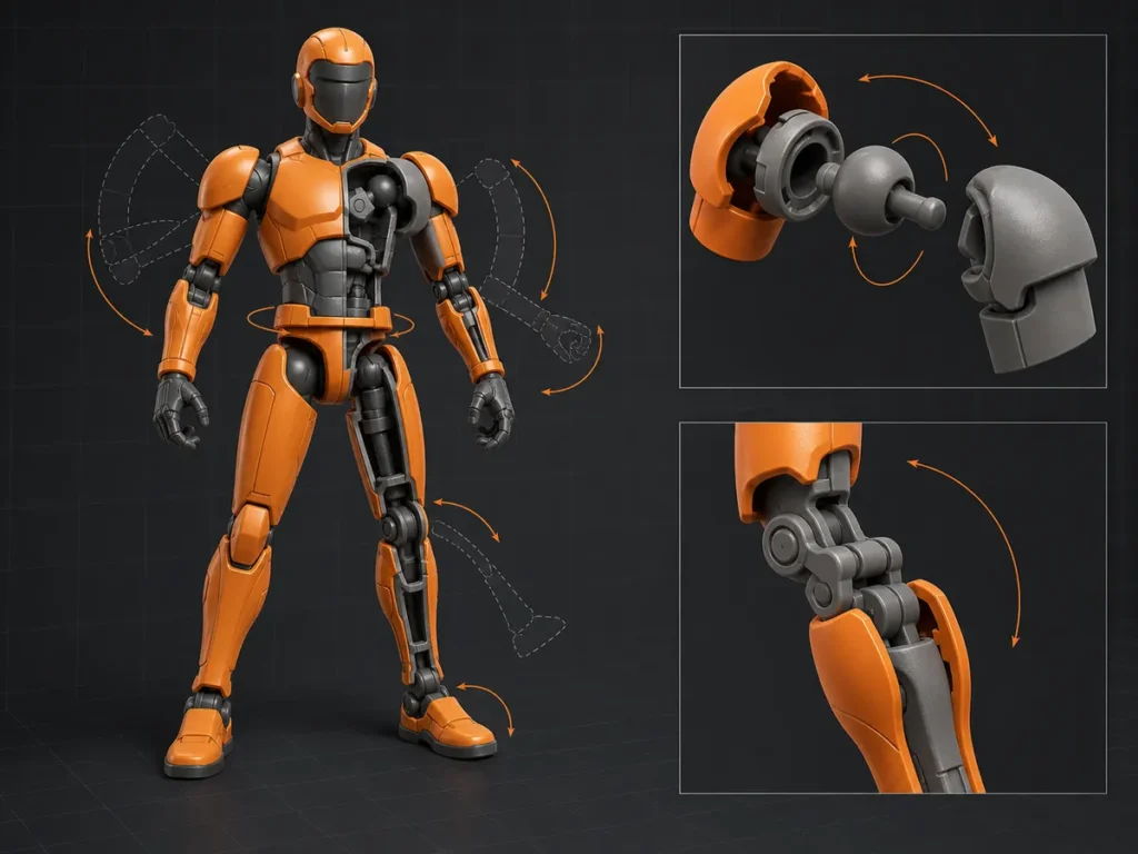 action figure joint engineering route