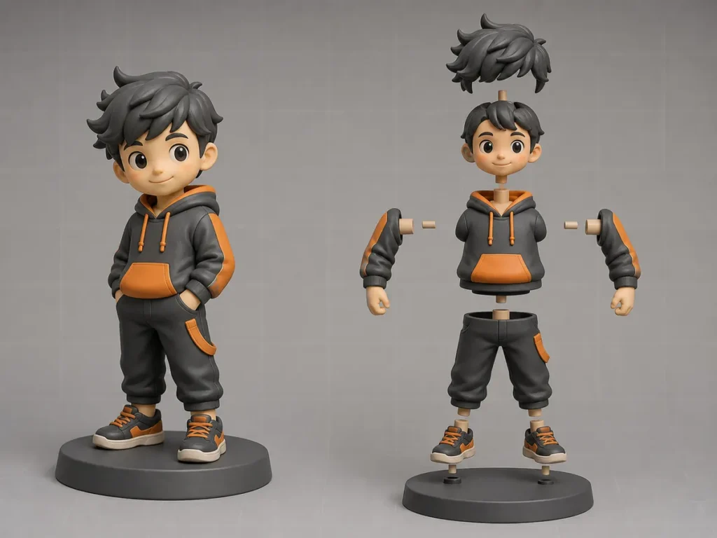 pvc display figure part engineering route
