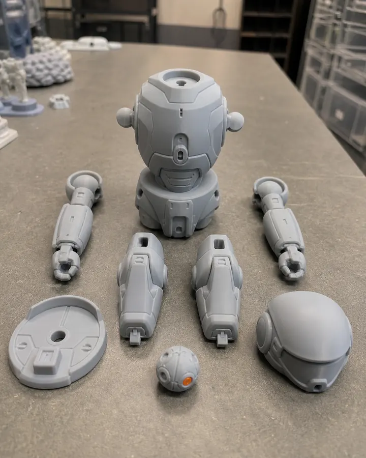 unpainted 3d printed prototype for form and part review