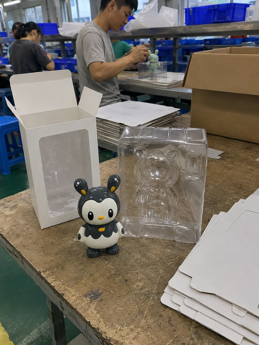 character toy and retail packaging configuration