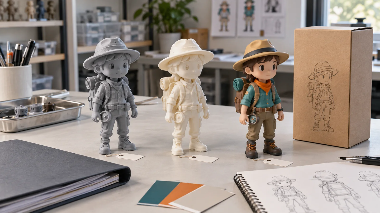 Prototype, tooling sample and pre-production figure reviewed with controlled references before production release